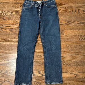 Agolde Riley Long High Rise Straight Jean Size 28